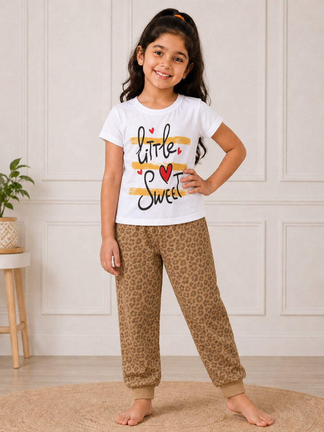 GKS024 GIRL KIDS SHORTS SET