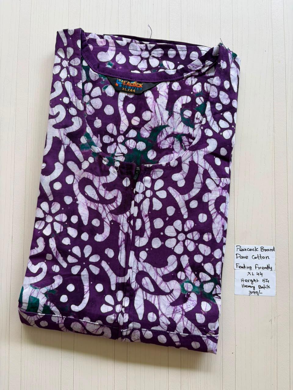AASZ 209 Peacock Zip Nighty BP CPS