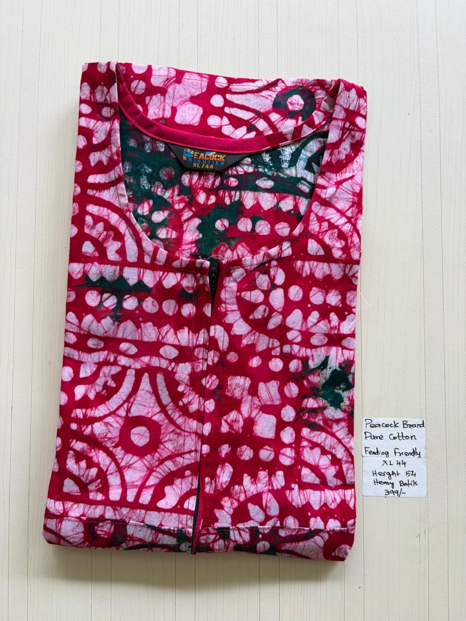 AASZ 204 Peacock Zip Nighty BP CPS