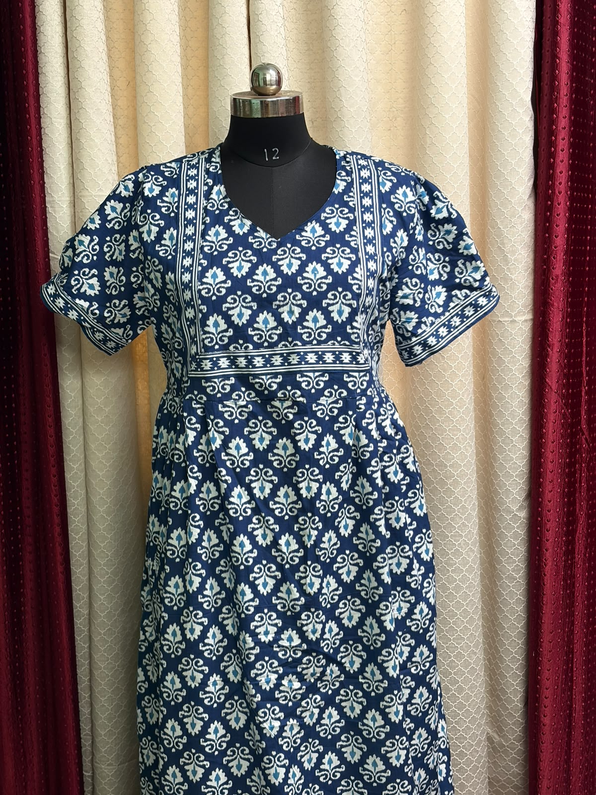 MFS 493 Peacock Height Pure Jyothi Cotton maxi frock YY1 YY2