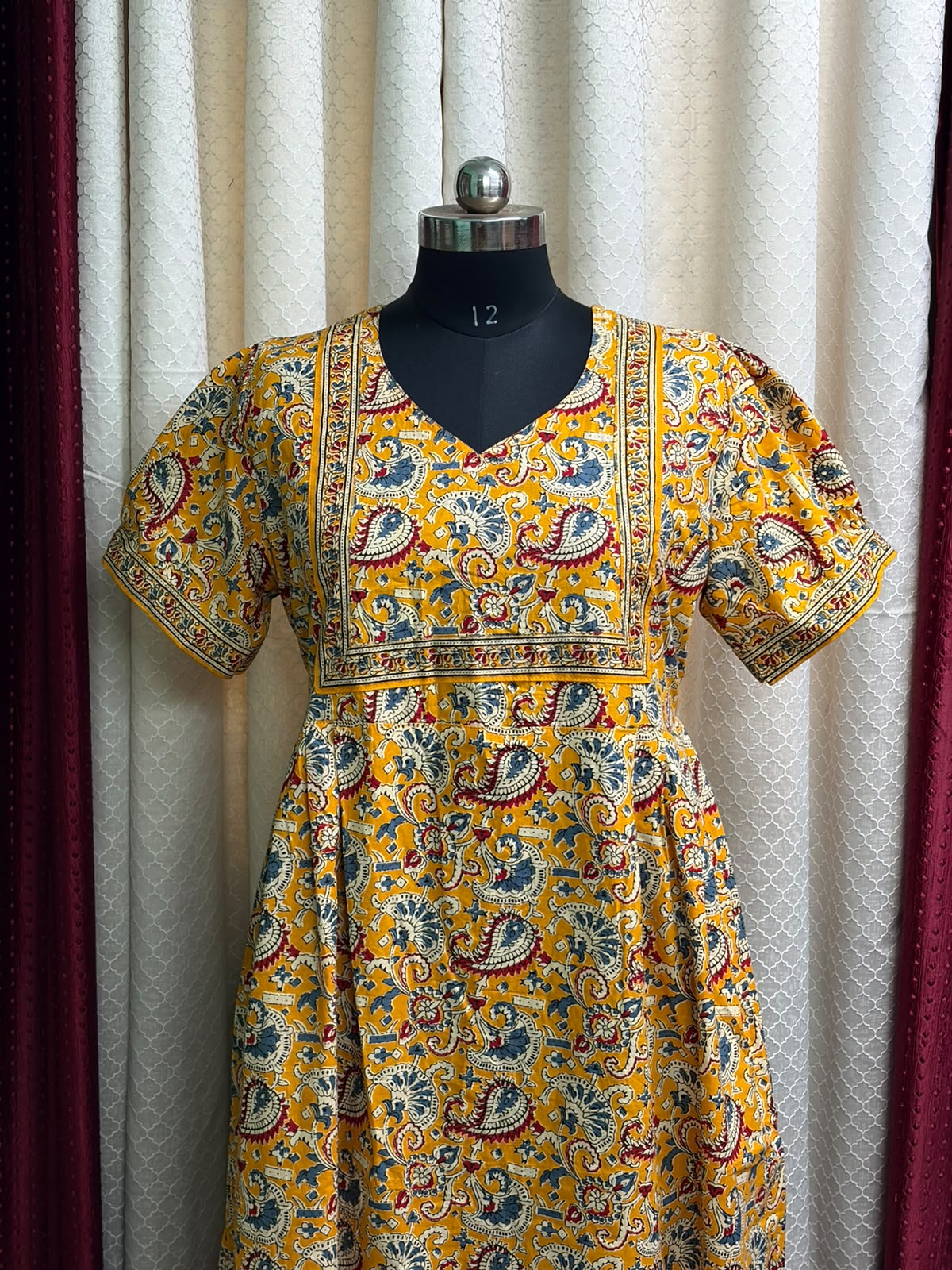 MFS 491 Peacock Height Pure Jyothi Cotton maxi frock YY1 YY2