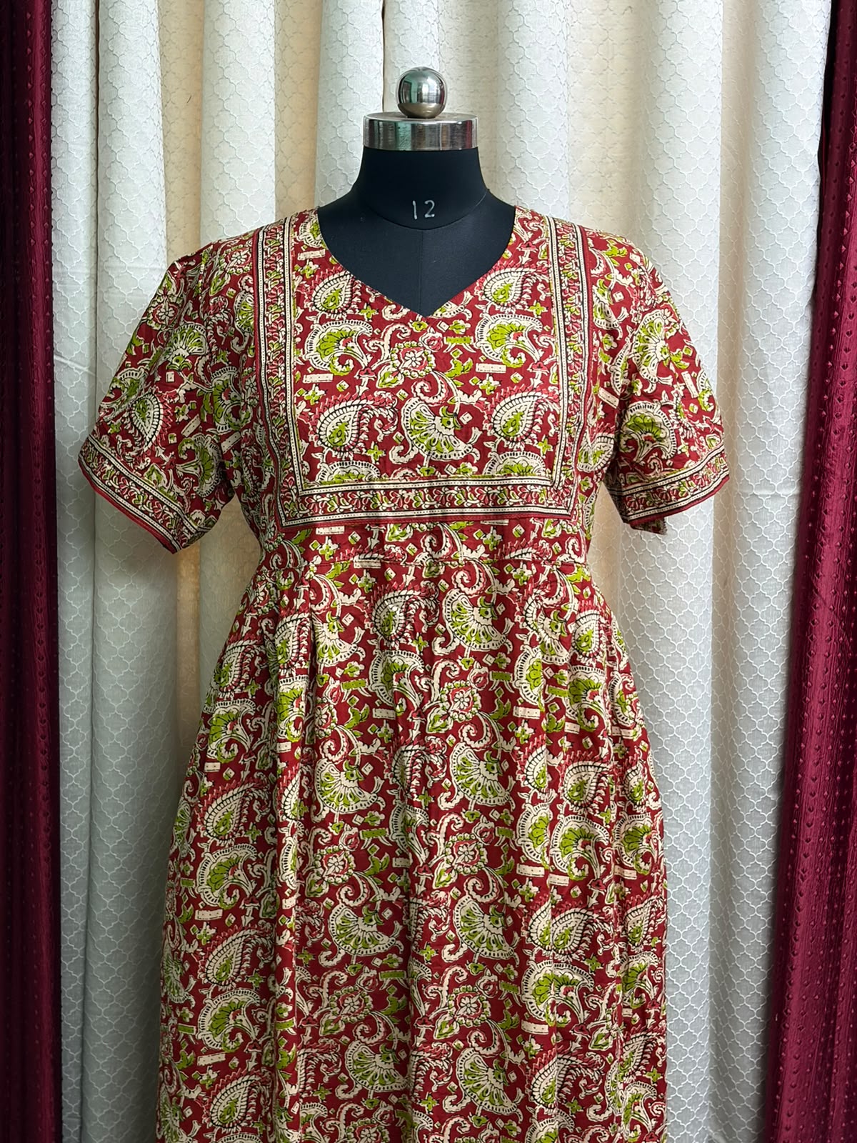 MFS 489 Peacock Height Pure Jyothi Cotton maxi frock YY1 YY2