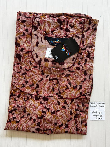MKS071 Block Kalamkari peacock Pleats zip BP HEIGHT 60'