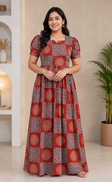 MFS 499 Height Peacock maxi frock YY1 YY2