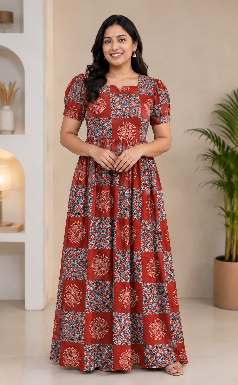 MFS 499 Height Peacock maxi frock YY1 YY2