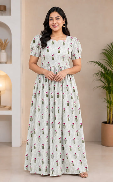 MFS 501 Height Peacock maxi frock YY1 YY2