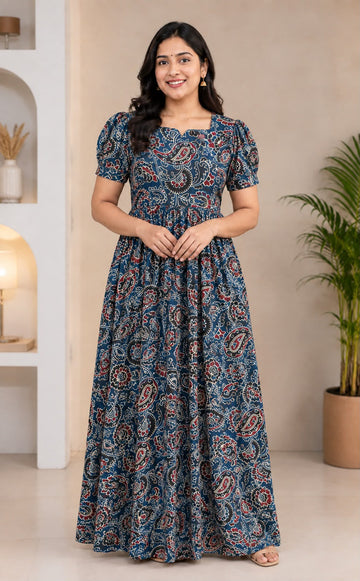 MFS 500 Height Peacock maxi frock YY1 YY2