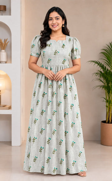MFS 505 Height Peacock maxi frock YY1 YY2