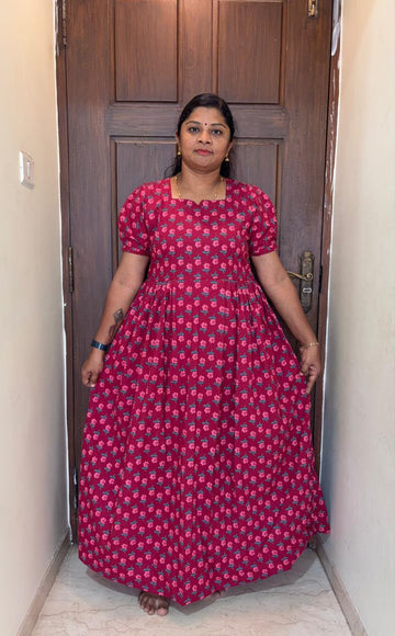 MFS 476 Height Peacock Feeding Maxi Frock FM1 YY1 YY2
