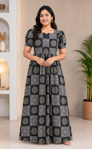 MFS 480 Height Peacock Maxi Frock YY1 YY2