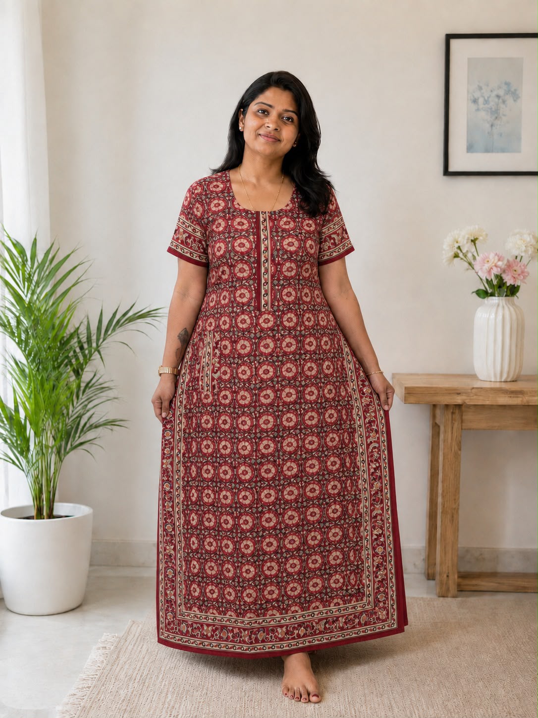 AASZ 349 Peacock Zip Nighty BP CPS