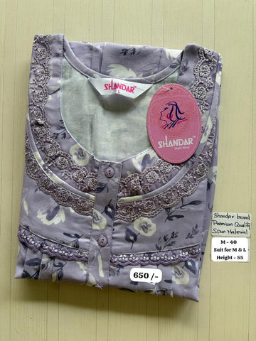 ASS 462 Shandar Spun nighty