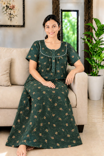 AASHP 146 Height Peacock Pleats Zip Nighty DD BP HP EPS