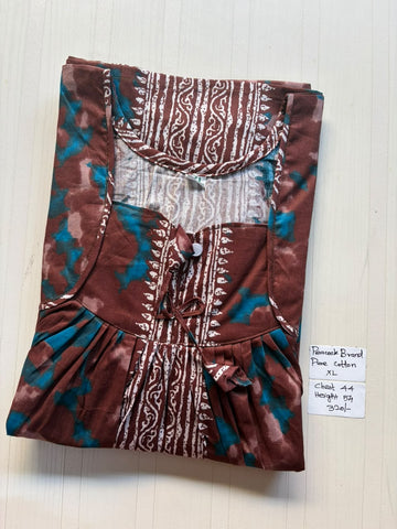 PN 322 Peacock Pleats no Zip Nighty BP CPS