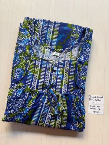 PN 319 Peacock Pleats no Zip Nighty BP CPS