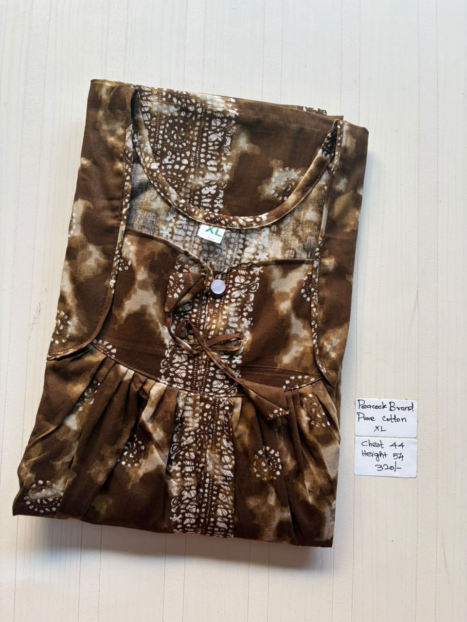 PN 320 Peacock Pleats no Zip Nighty BP CPS