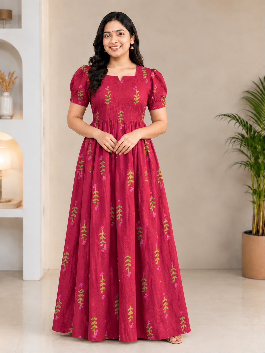 MFS 489 Peacock Maxi Frock YY1