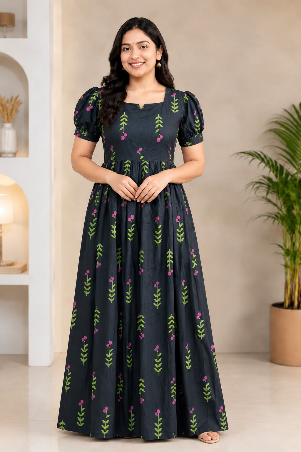 MFS 491 Peacock Maxi Frock YY1