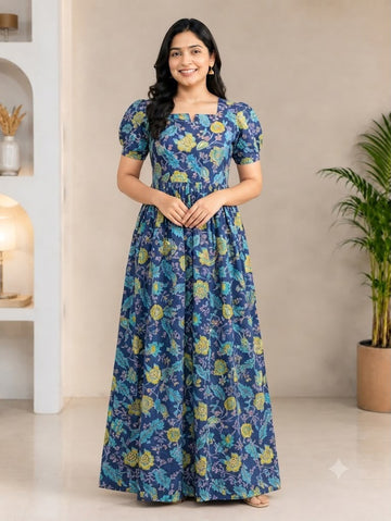 MFS 488 Peacock Maxi Frock YY1