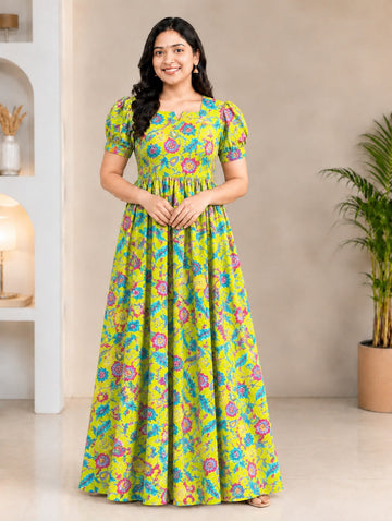 MFS 487 Peacock Maxi Frock YY1