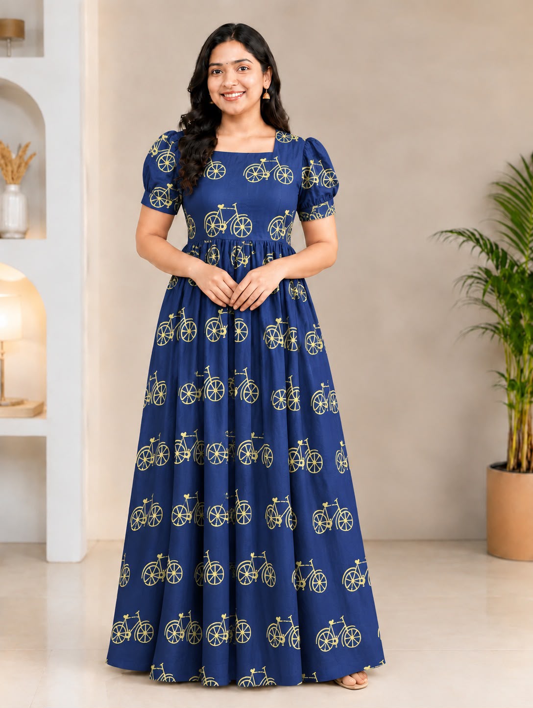 MFS 494 Peacock Maxi Frock YY1