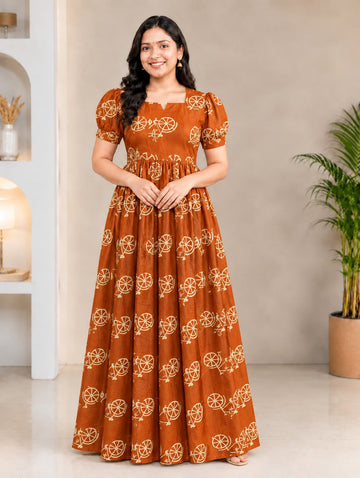 MFS 495 Peacock Maxi Frock YY1