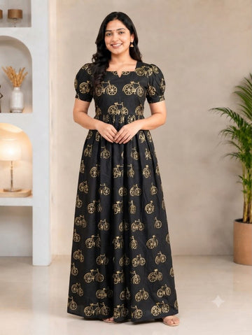 MFS 492 Peacock Maxi Frock YY1