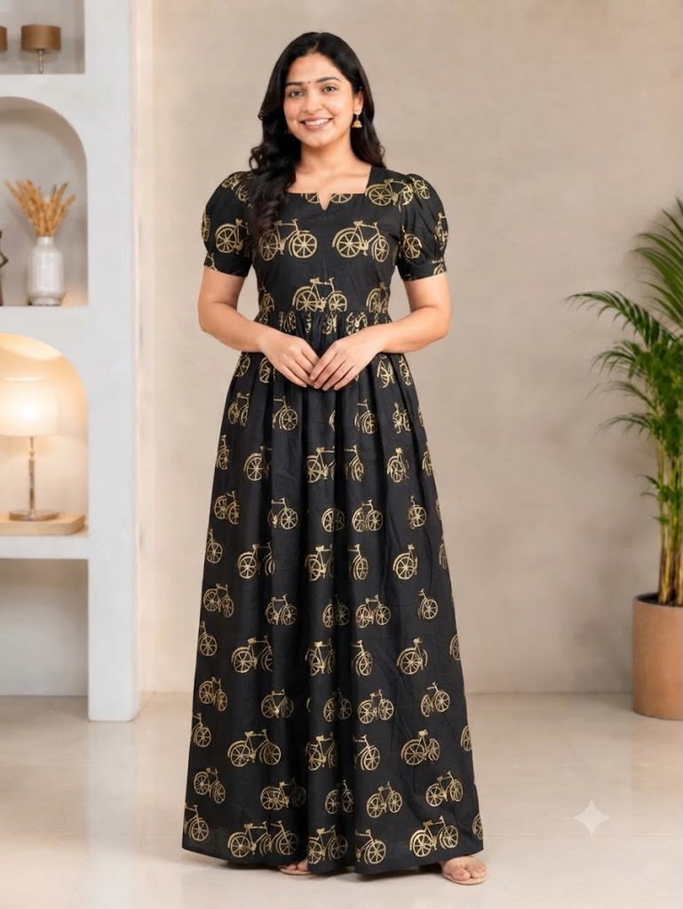 MFS 492 Peacock Maxi Frock YY1