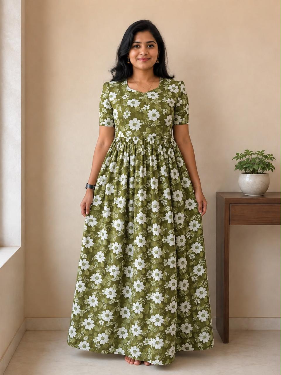 MFS 501 Peacock Maxi Frock YY1