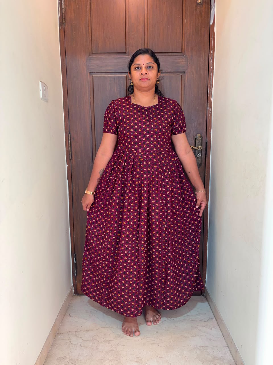 MFS 503 Peacock Maxi Frock YY1