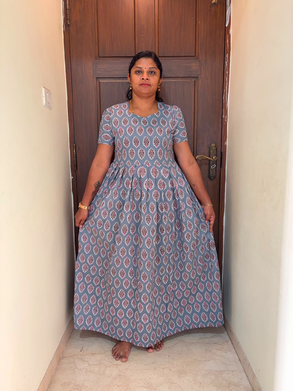 MFS 504 Peacock Maxi Frock YY1