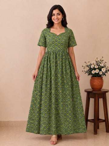 MFS 502 Peacock Maxi Frock YY1