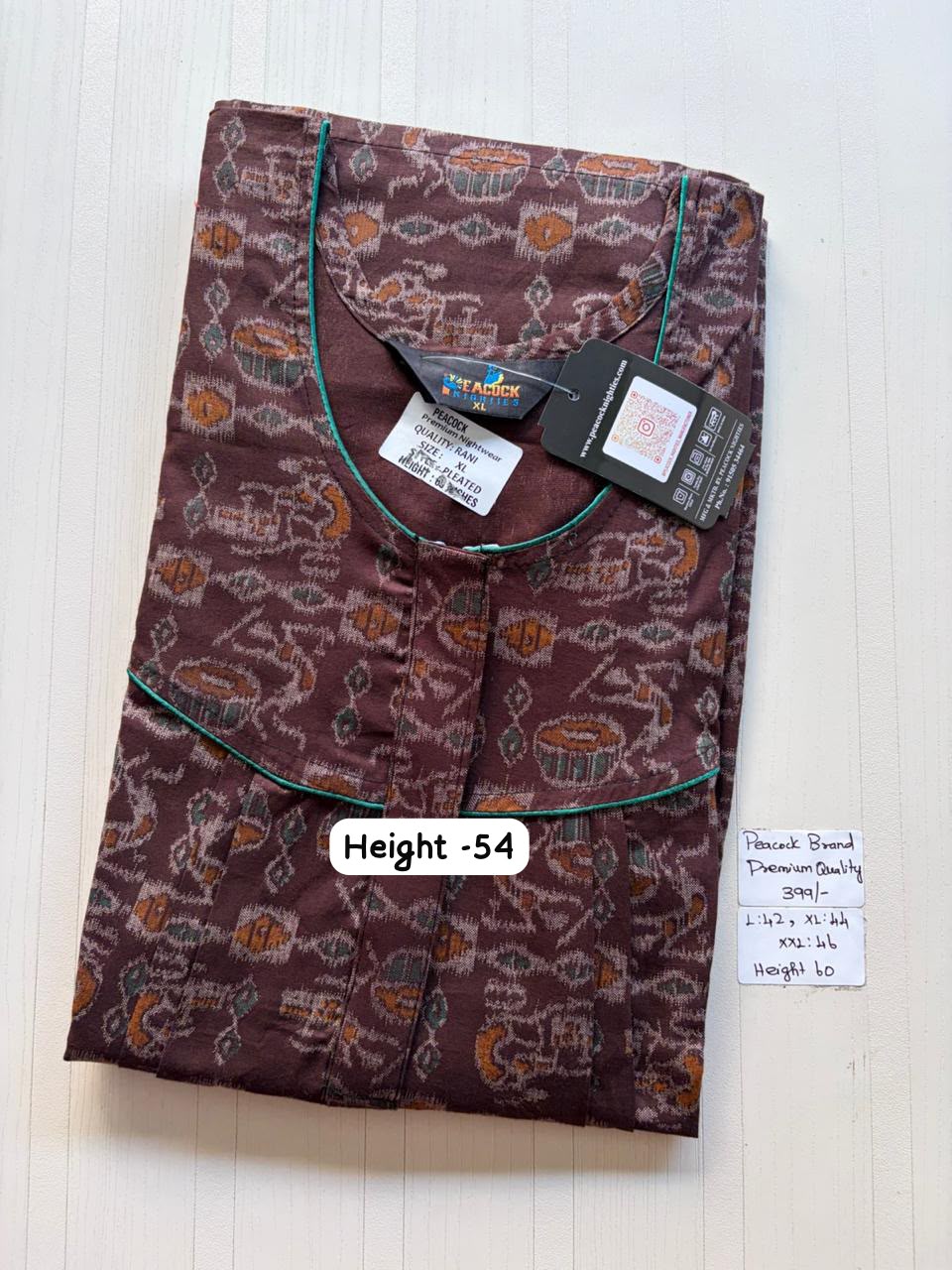 AAS5290 Peacock pleats Zip premium quality BP DD CPS DPS Height 54