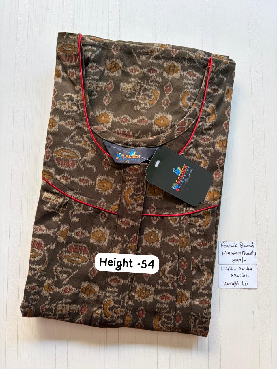 AAS5294 Peacock pleats Zip premium quality BP DD CPS DPS Height 54