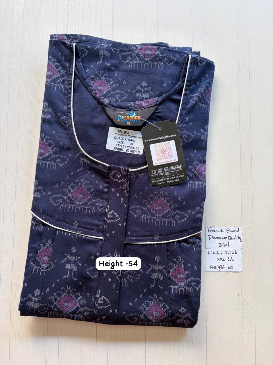 AAS5288 Peacock pleats Zip premium quality BP DD CPS DPS Height 54