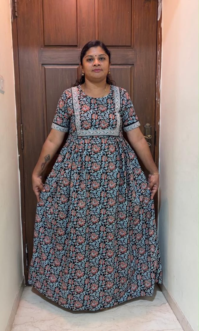 MFS 516 Height Peacock Maxi Frock YY1 YY2