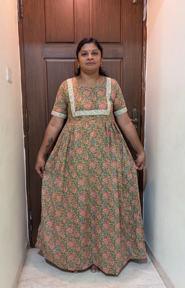MFS 514 Height Peacock Maxi Frock YY1 YY2