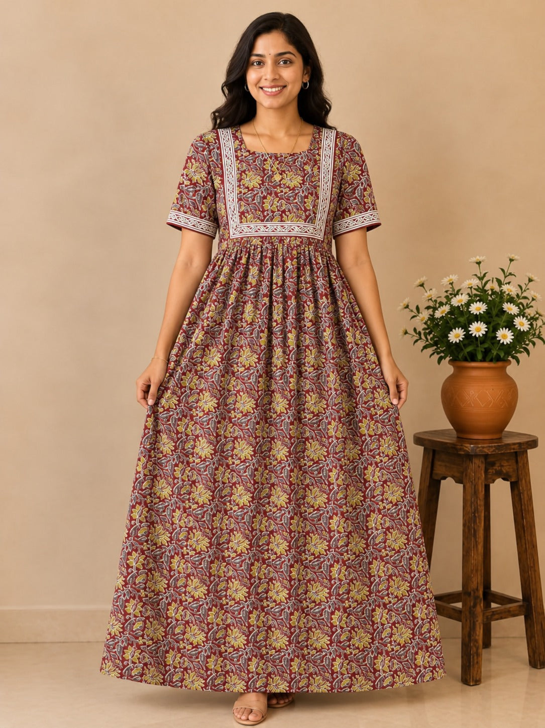 MFS 517 Height Peacock Maxi Frock YY1 YY2