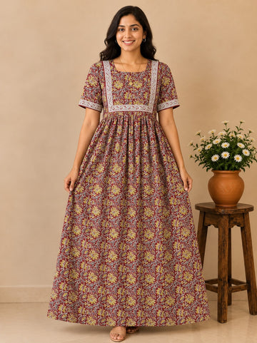 MFS 517 Height Peacock Maxi Frock YY1 YY2