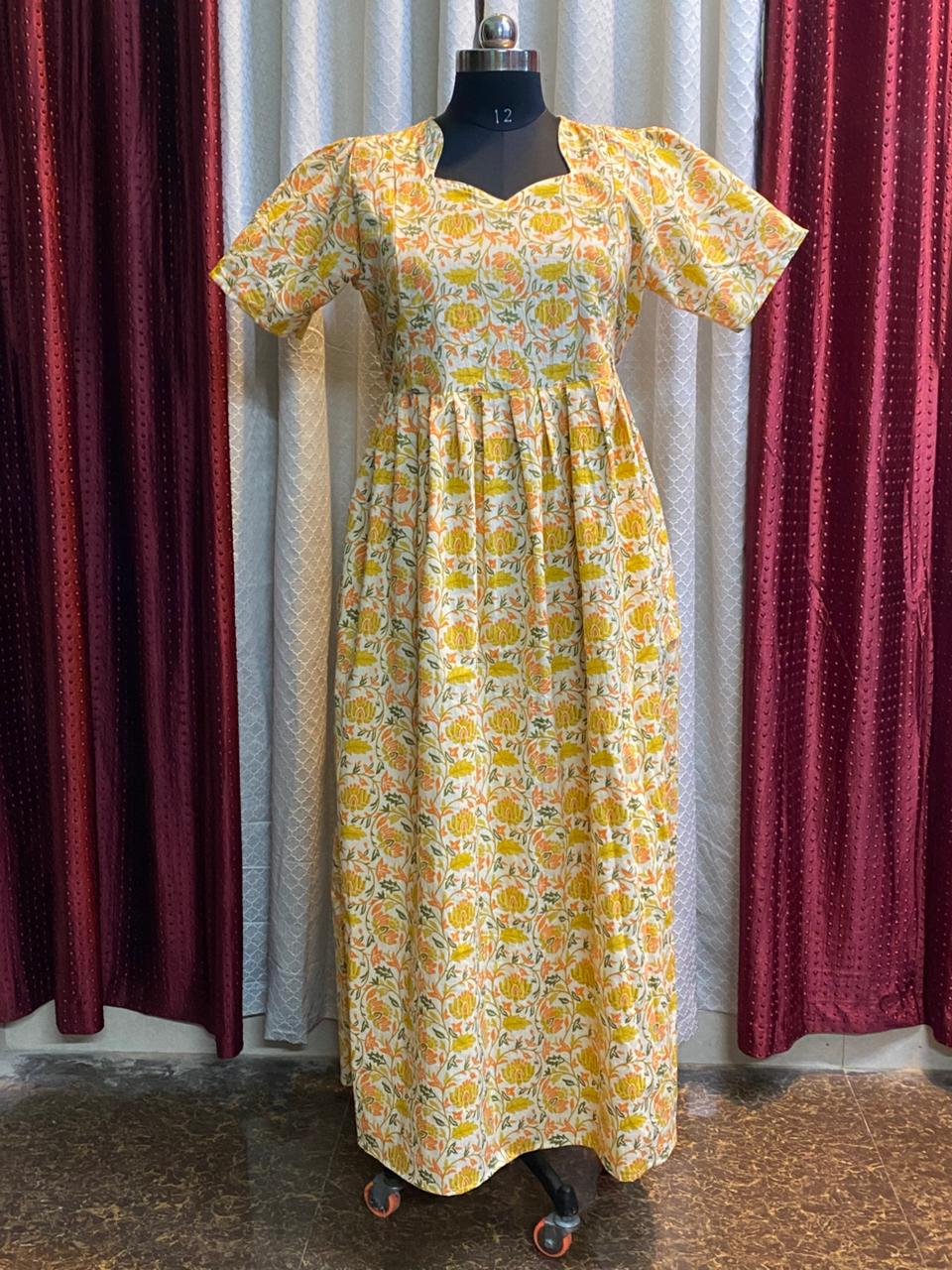 MFS124 Peacock Height maxi feeding frock FD FM1 FM2