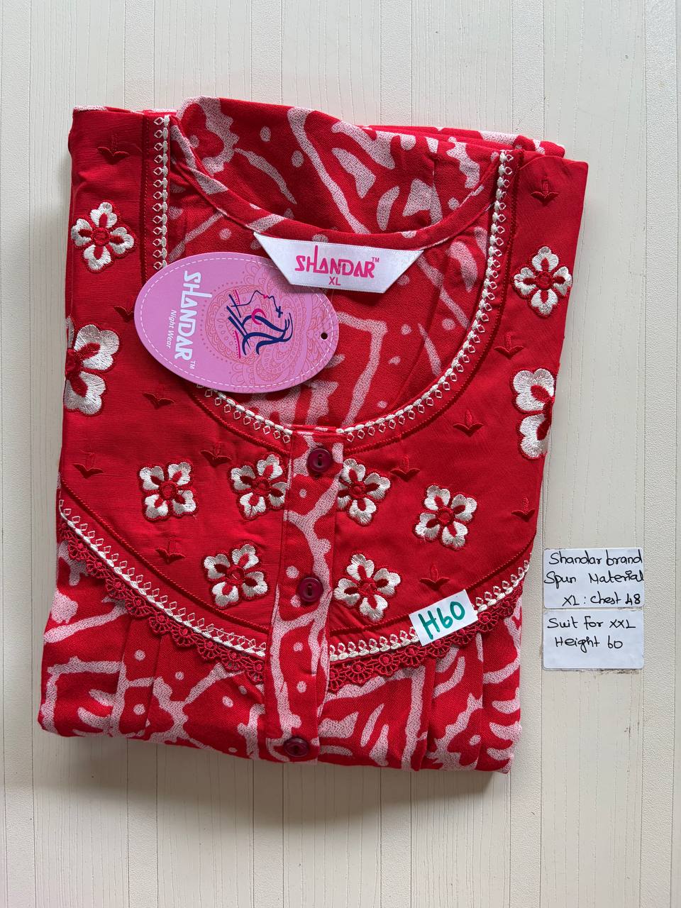 css 597 Shandar Spun nighty