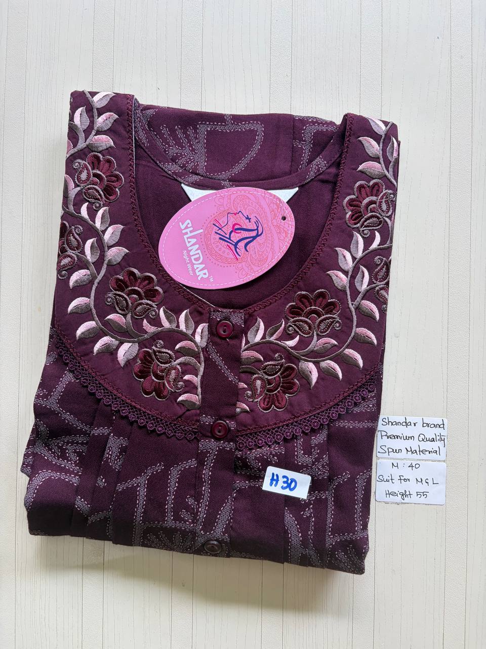 ASS135 Shandar Spun nighty