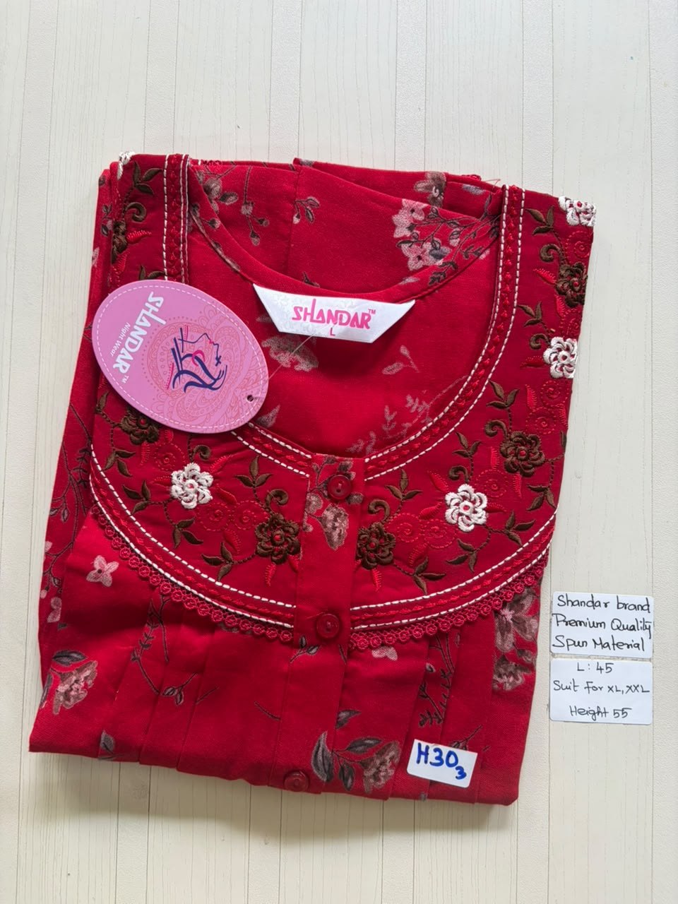 BS422 Shandar Spun nighty