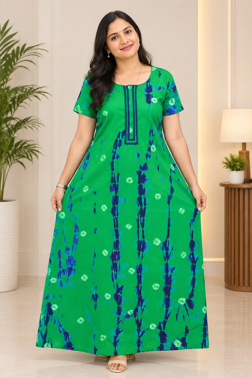 AASZ 224 Peacock Zip Nighty BP BPS