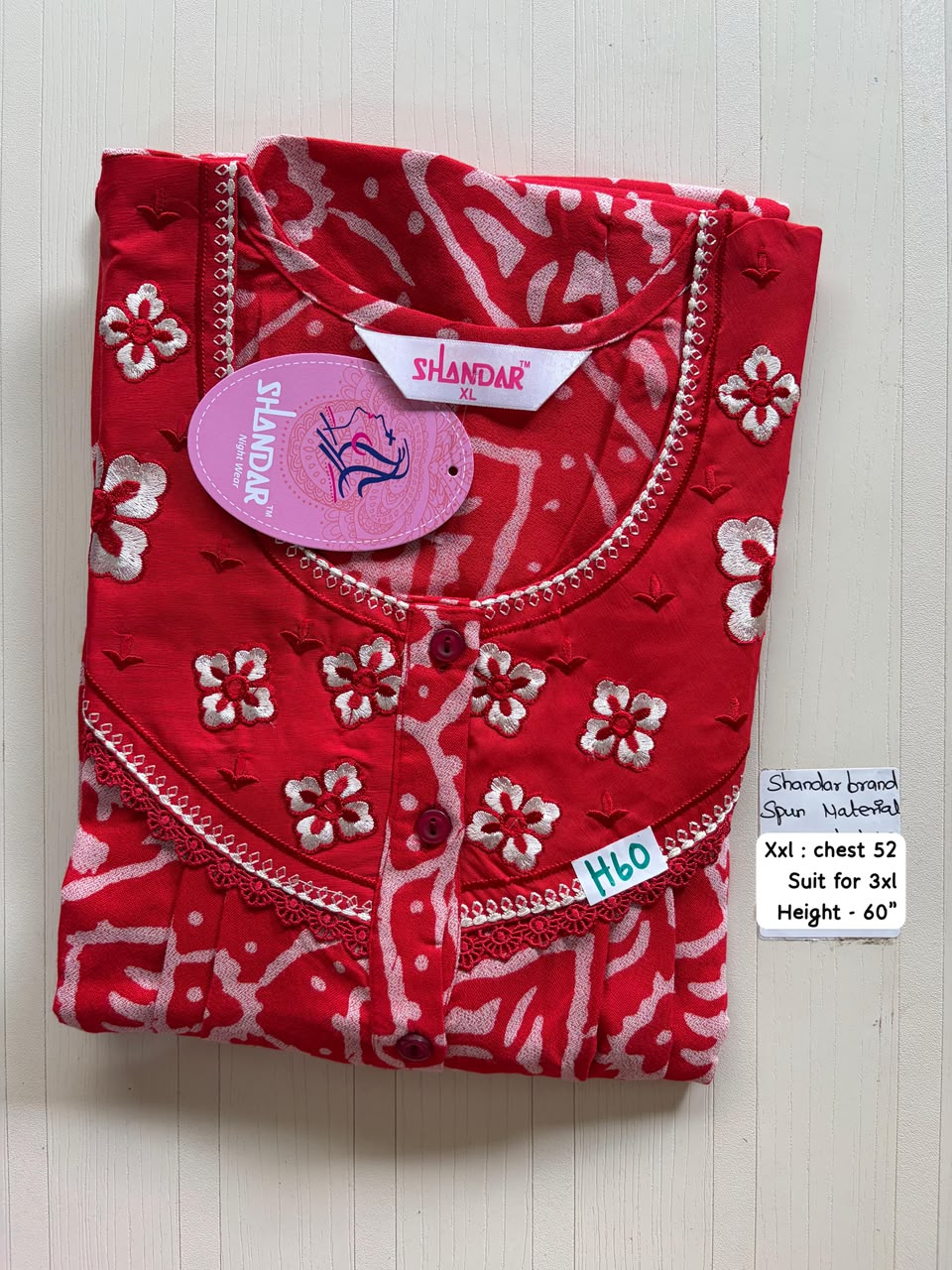 DSS 389 Height Shandar Spun nighty