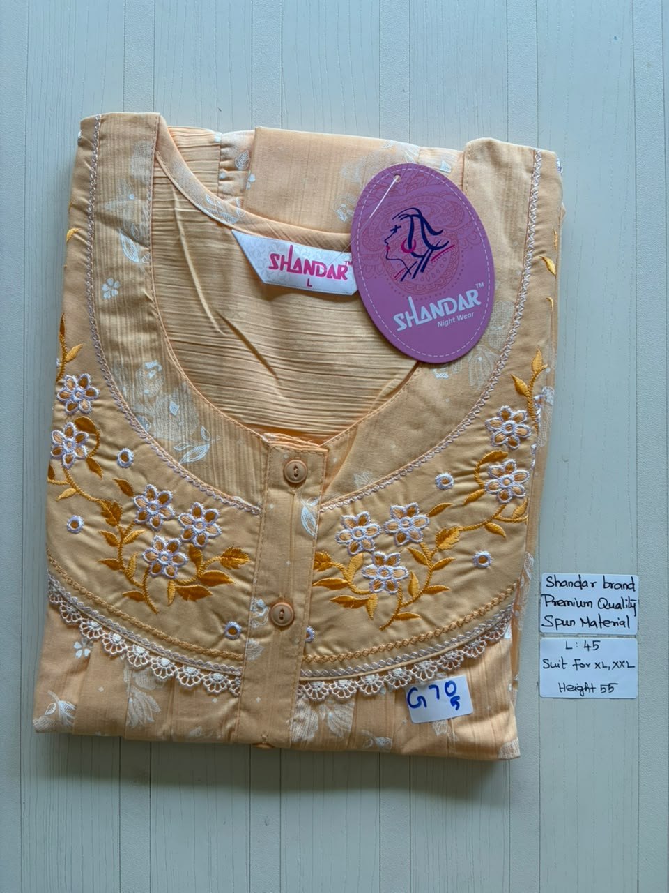 BS254 Shandar Spun nighty