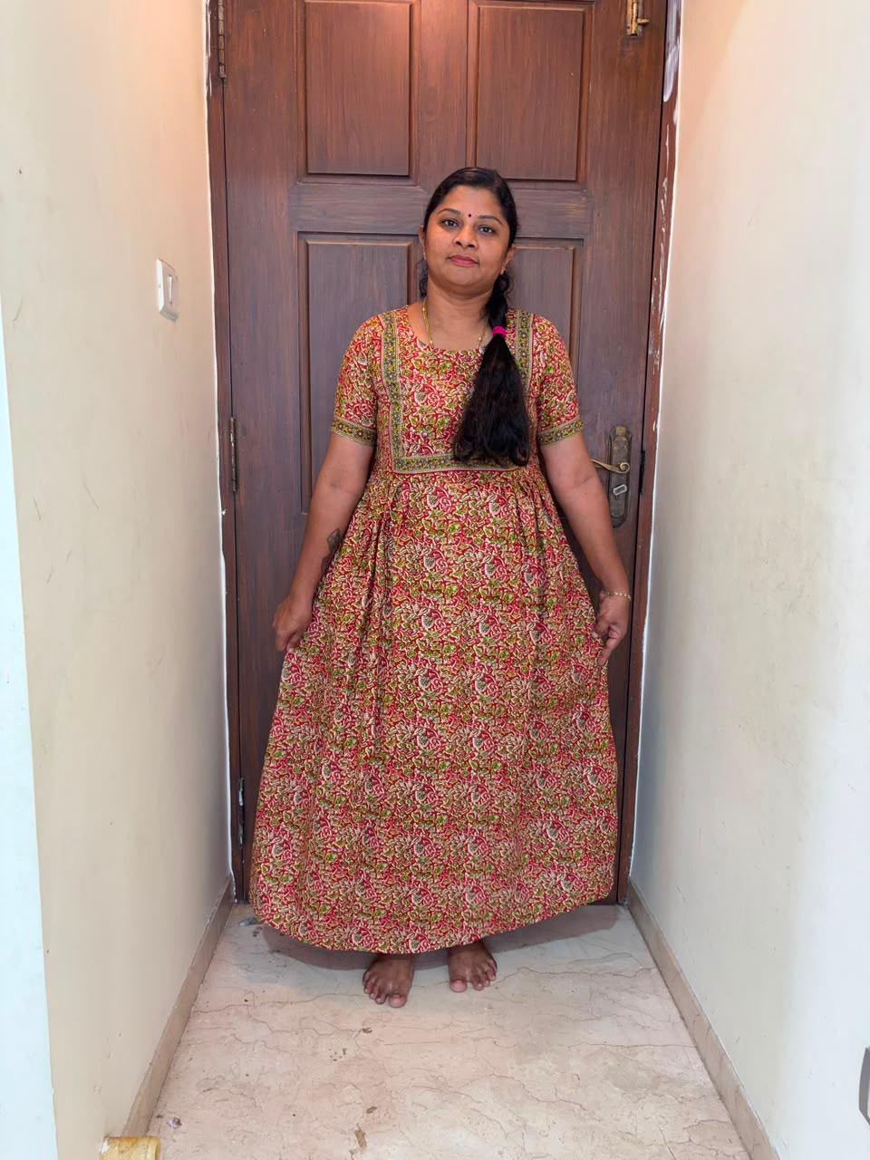 MFS 461 Height Peacock maxi frock YY1