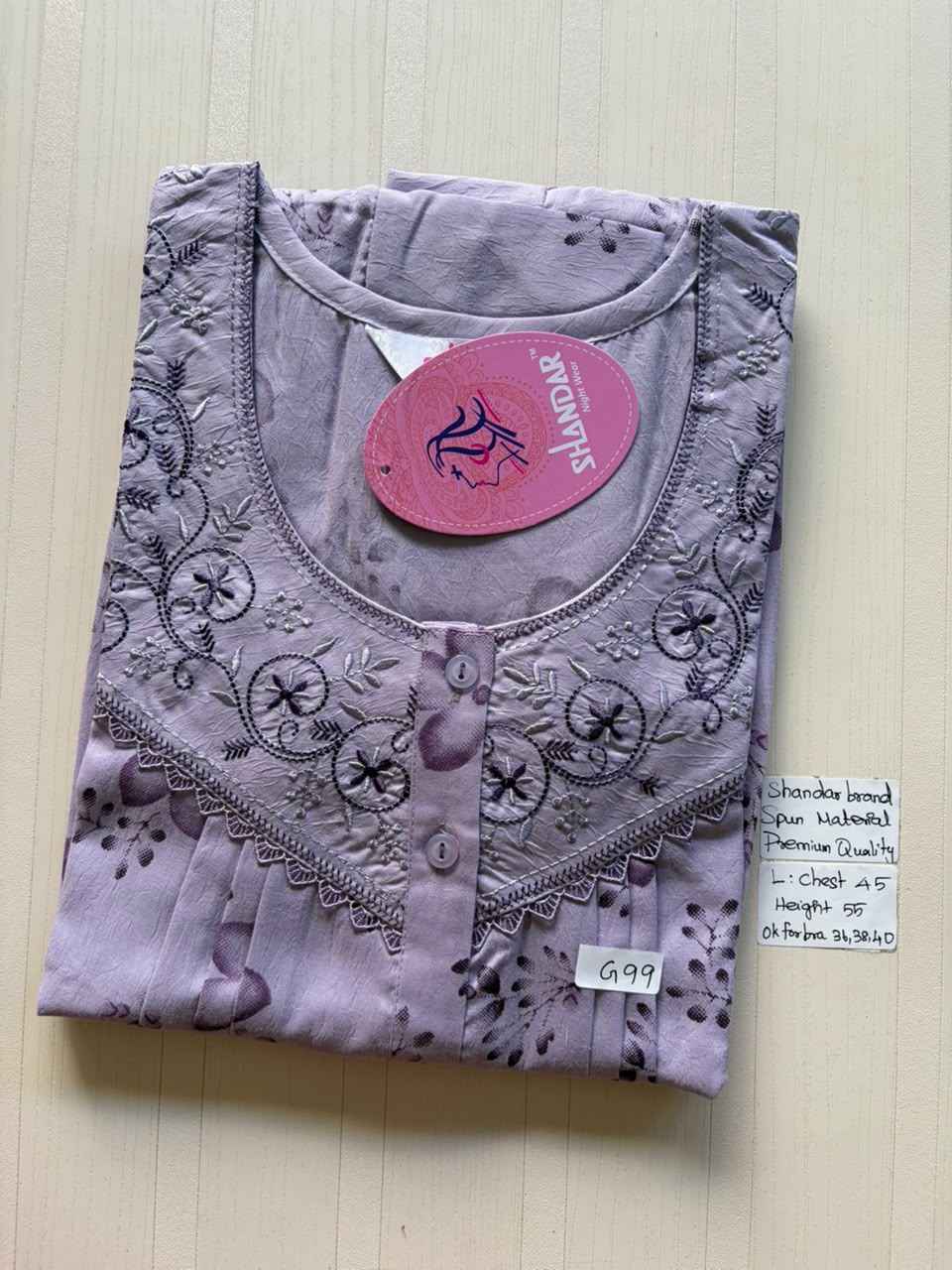 BSS 080 Shandar Spun nighty