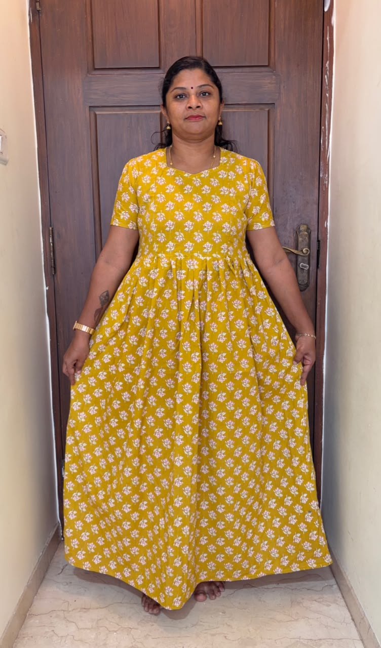 MFS191 Peacock Feeding maxi frock Jyoti FD FM1