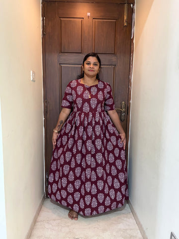 MFS 473 Height Peacock maxi frock YY1